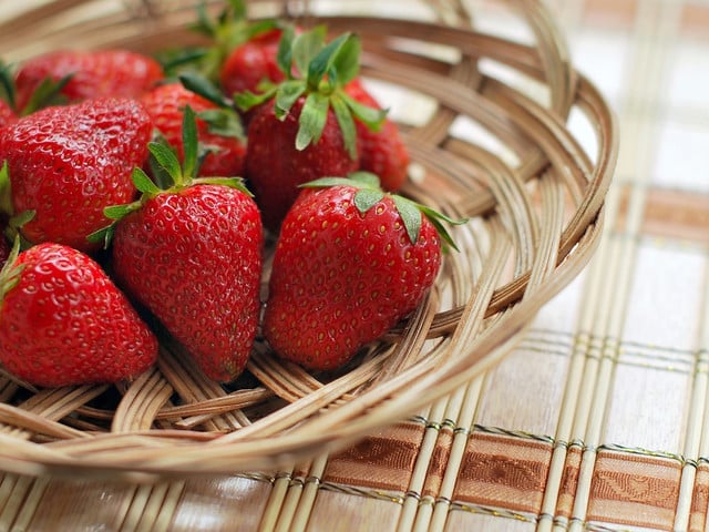 Dieses Obst passt zu der veganen Biskuitrolle Frisches Obst der Saison passt toll zu einer veganen Biskuitrolle.