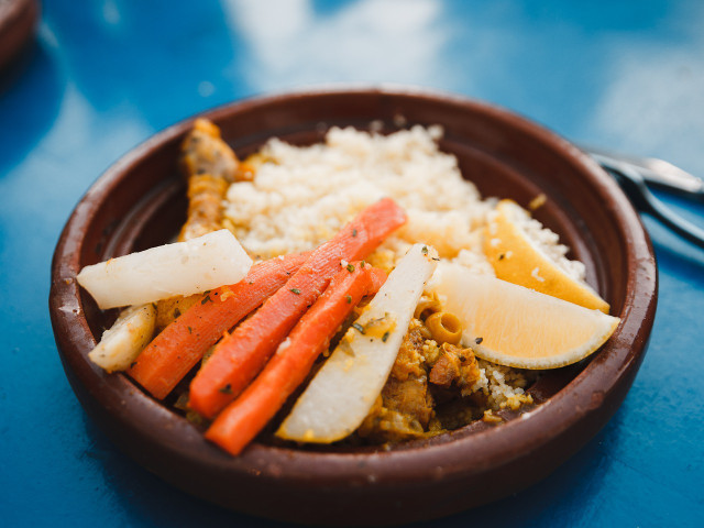 Bibimbap schmeckt auch mit Couscous hervorragend.