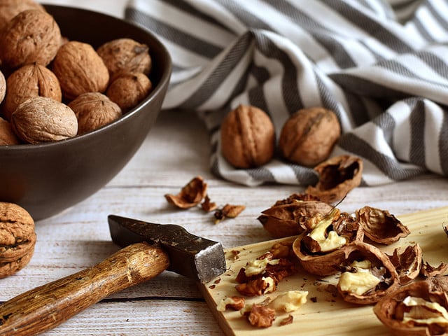 Rezept: Energyballs mit Walnüssen und Datteln Die Walnüsse für die Energyballs kannst du im Herbst selbst sammeln.