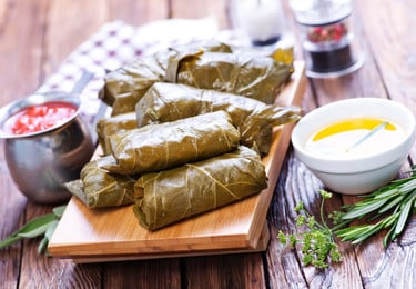 gefüllte Kohlrabiblätter