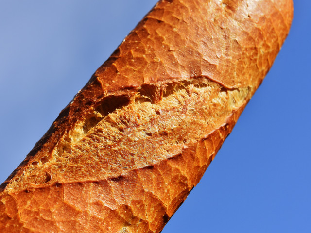 Baguette mit Poolish: Rezept für knusprige Baguettes mit Vorteig Das Baguette mit Poolish erhält durch Einschneidungen an der Oberfläche seine typische Kruste.