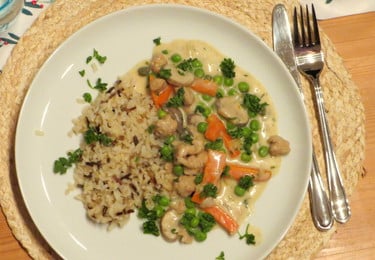veganes hühnerfrikassee