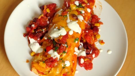Vegane Enchiladas: Rezept für überbackene Tortillas