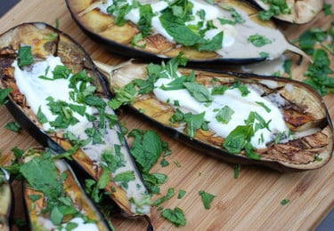 Gebackene Aubergine