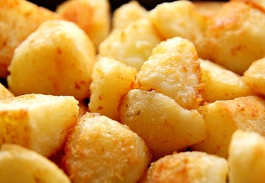 vegane Parmesan Kartoffeln